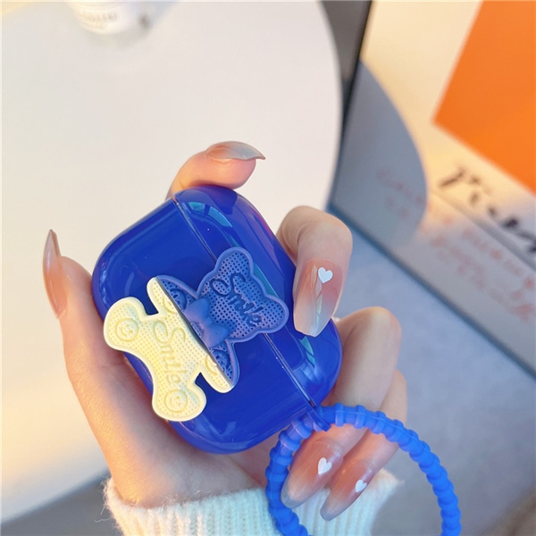 CASE airpods 3 gấu xanh trắng