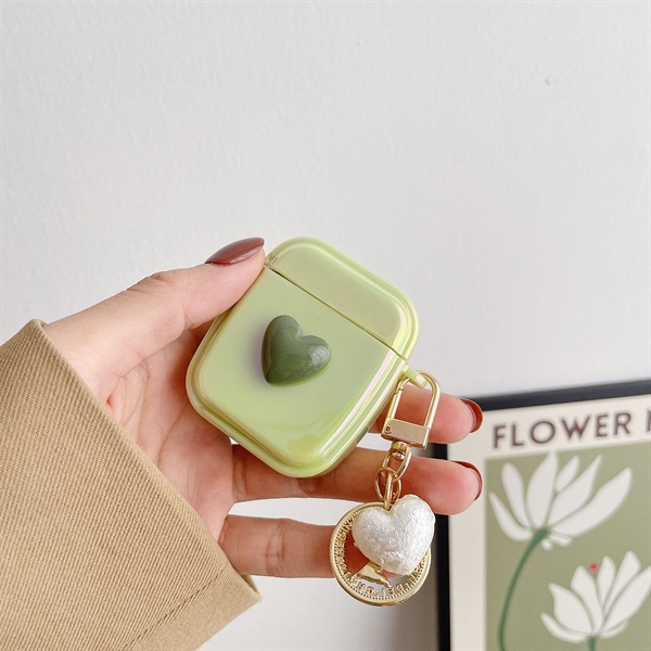 CASE Airpod Xanh + Tim Xanh - Pro