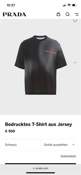 Printed jersey Tshirt prada