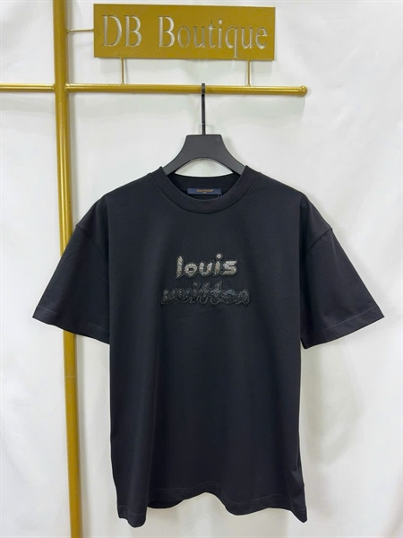 Bead-Embroidered Cotton T-Shirt Lv