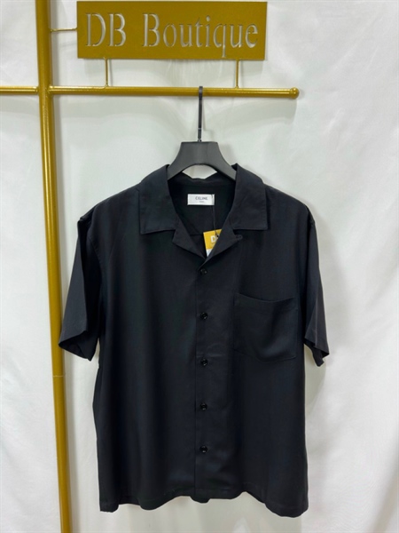 Hawaiian shirt with celine paris patch