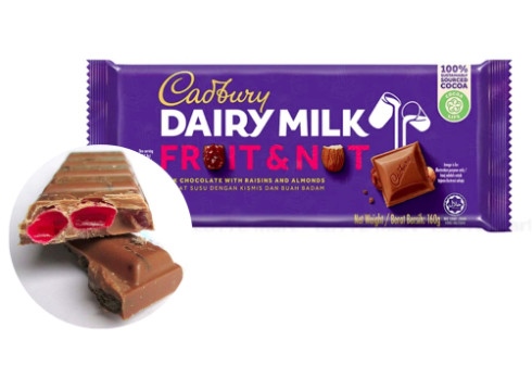 Cadbury Dairy Milk socola trái cây & hạt 160g - Milk chocolate