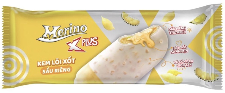 Merino X Plus kem lõi xốt sầu riêng 60g - Ice cream