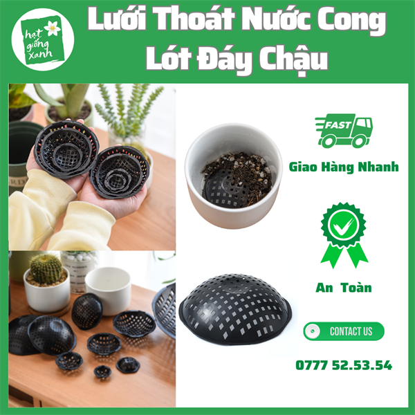 10 Tấm Nhựa Lót Chậu Cong (11.3*10.6cm)