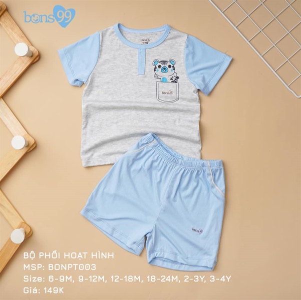 Bons Bộ ngắn cổ trụ peptit Blue