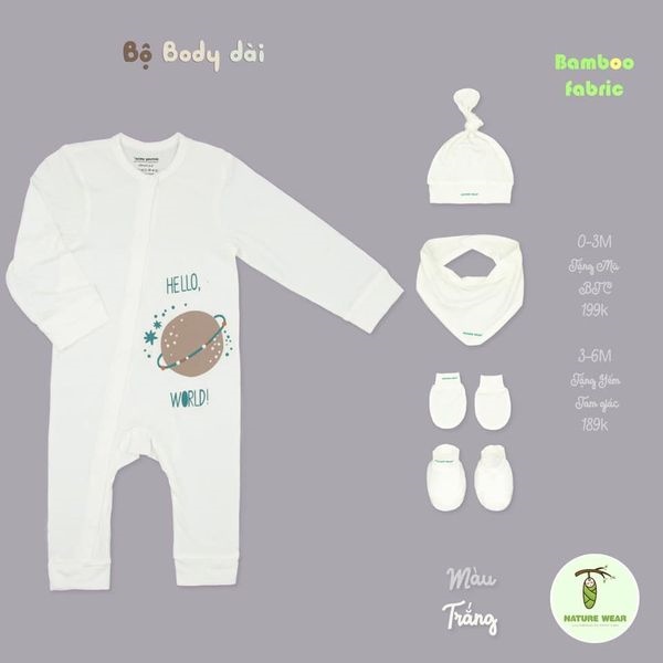 Nature wear Body +Yếm 03M - Nâu