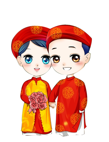 Chibi Đám Cưới Cô Dâu Chú Rể