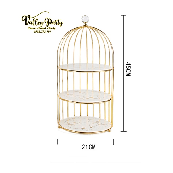 Kệ Lồng Chim Dĩa Vân Đá