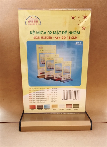 BẢNG MENU ĐẾ ĐỒNG A6