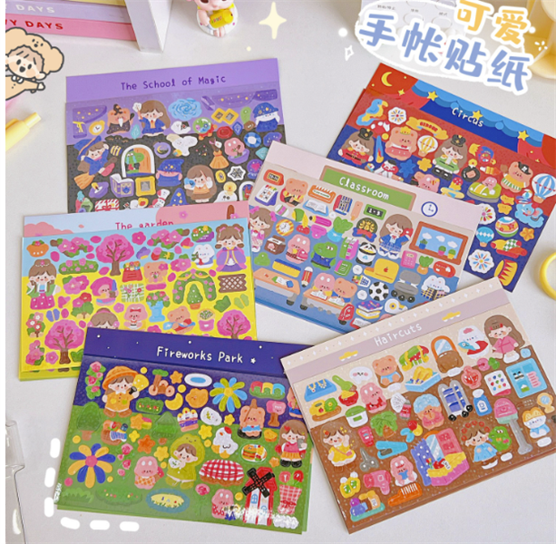 Set 2 tấm sticker theo chủ đề