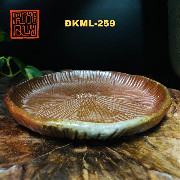Đĩa Khải nung củi Mộc Liên PQ-ĐKML-259