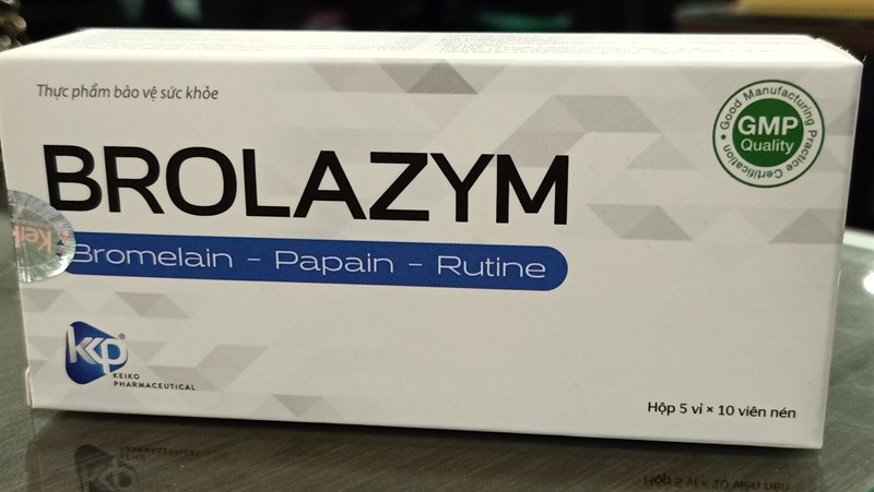 Brolazym, (Goldwin - KEIKO) Hỗ trợ cải thiện Sưng đau phù nề, tụ máu (H*5vỉ*10viên)