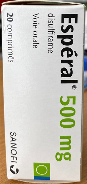 Esperal 500mg (Viên cai rượu) (Lọ*20viên) - Sanofi/France