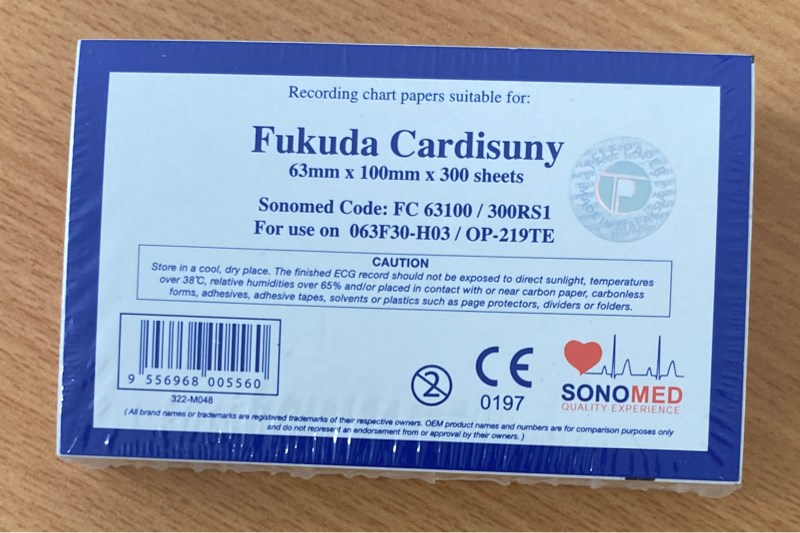 Giấy điện tim 3 cần Fukuda 63 x 100 x 300