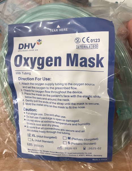 Mask thở oxy người lớn (Oxygen Mask) - TQ 3