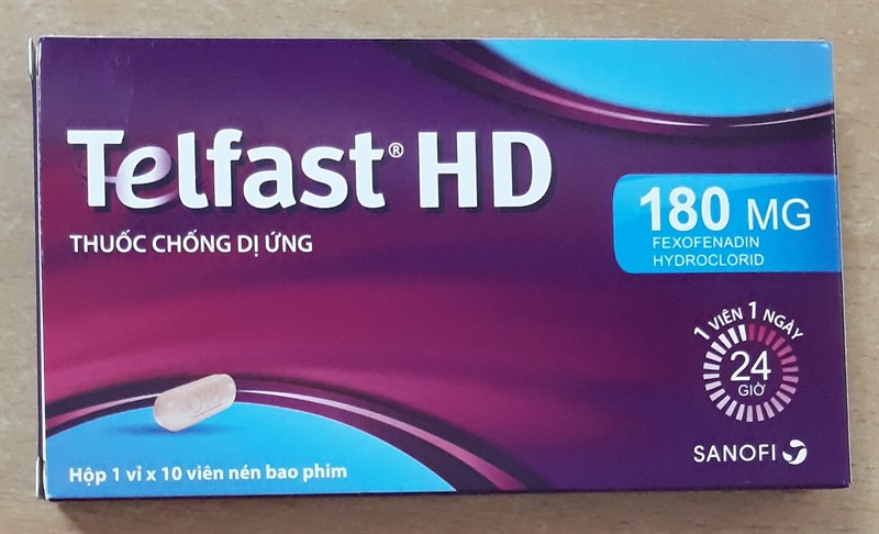 Thuốc chống dị ứng Telfast HD 180mg (H*10viên) - Sanofi