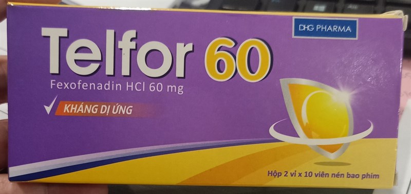 Telfor 60 điều trị dị ứng (H*2vỉ*10viên) - Hậu Giang