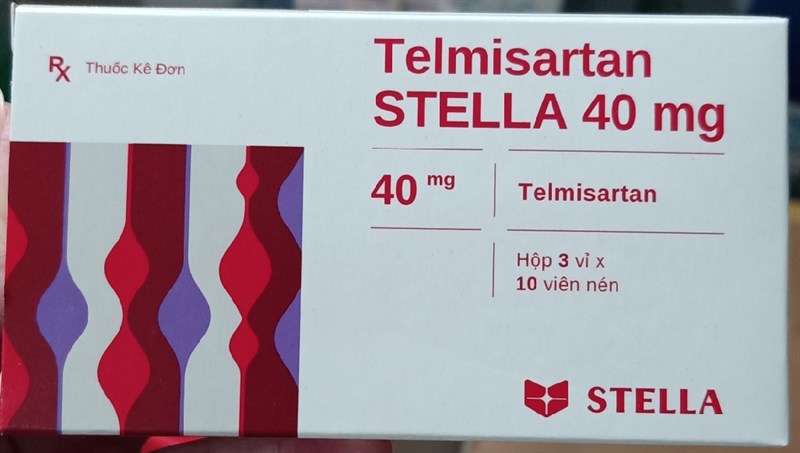 Telmisartan Stella 40mg (Điều trị tăng huyết áp) (H*3vỉ*10viên nén) - Stella