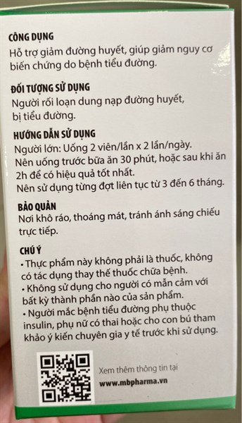 Kenu TD (Hỗ trợ giảm đường huyết) (Lọ*20viên) - Napharco (MB Pharma) 2