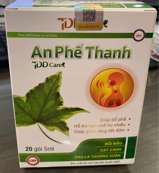 An Phế Thanh TDD Care (Hộp 20 gói x 5ml) - HHP