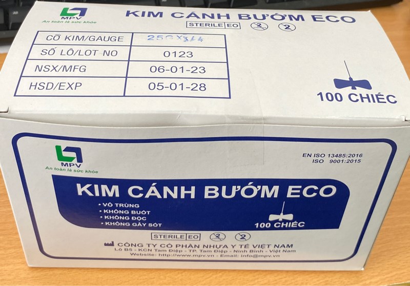 Kim cánh bướm ECO 25G x 3/4 (Hộp 100 cái) - MPV/VN