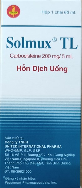Siro Solmux TL 60ml (Carbocisteine 200mg/5ml) - Uniter 2