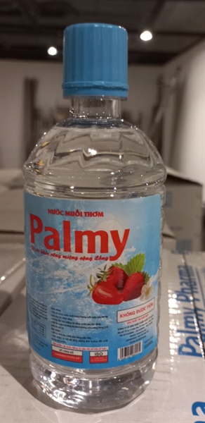 Nước muối thơm Palmy hương dâu 500ml (Kiện 20 chai) - QT Palmy