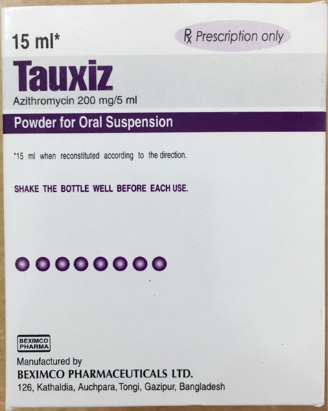 Tauxiz 15ml (Azithromycin 200mg/5ml) - Bangladesh