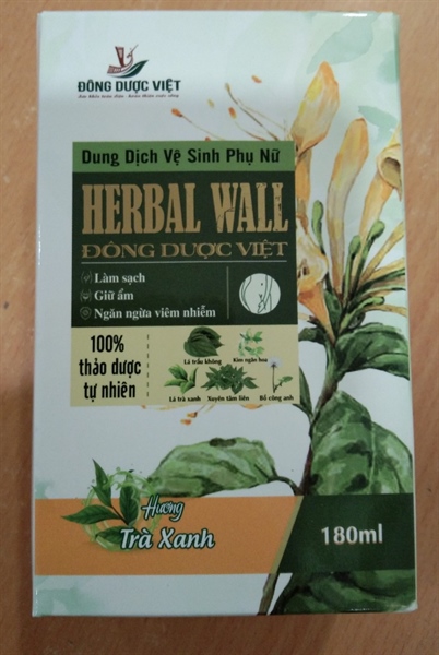 DD vệ sinh phụ nữ Herbal wall - Hương trà xanh 180ml - Đông Dược Việt