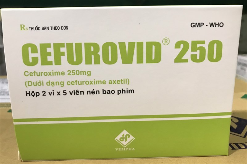 Cefurovid 250 (Cefuroxim 250mg) (Hộp 2 vỉ x 5 viên) - Vidipha