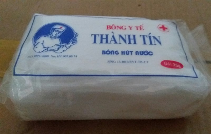 Bông y tế 25g Thành Tín Bông hút nước (Gói 25g)
