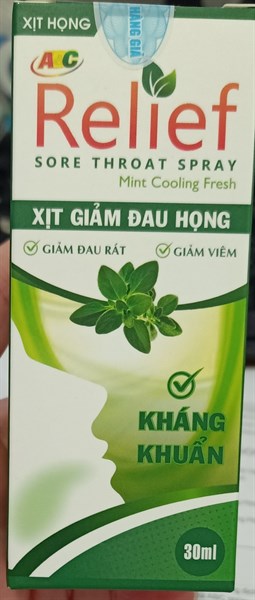 Xịt kháng viêm họng ABC Relief 30ml - Abipha