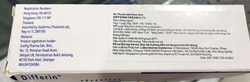 Gel trị mụn Differin 30g (Adapalen 0,1 %) - Pháp 2