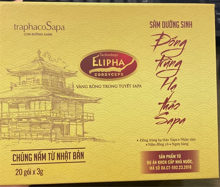 Đông trùng hạ thảo Sapa (Hộp 20 gói x 3g) - Traphacosapa