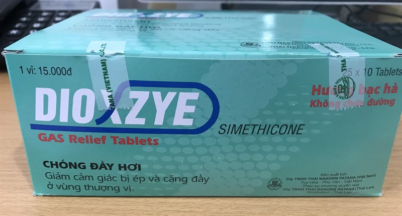 Dioxzye hương bạc hà (Chống đầy hơi) (H*25vỉ*10viên) - Thái Lan