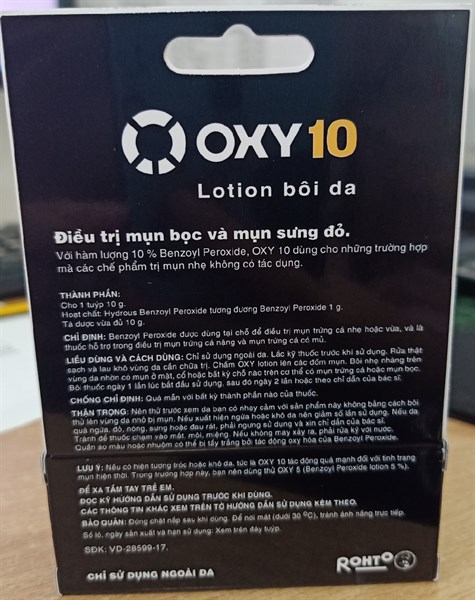 Kem trị mụn bọc, sưng đỏ Oxy 10 10g - Rohto (Việt Nam) 2