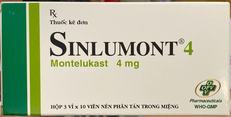 Sinlumont 4 (Montelukast 4mg ) (Hộp 3 vỉ x 10 viên) - OPV