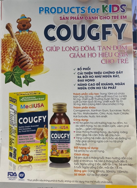 Cougfy 100ml (Giúp long đờm, tan đờm cho trẻ) - MediUSA