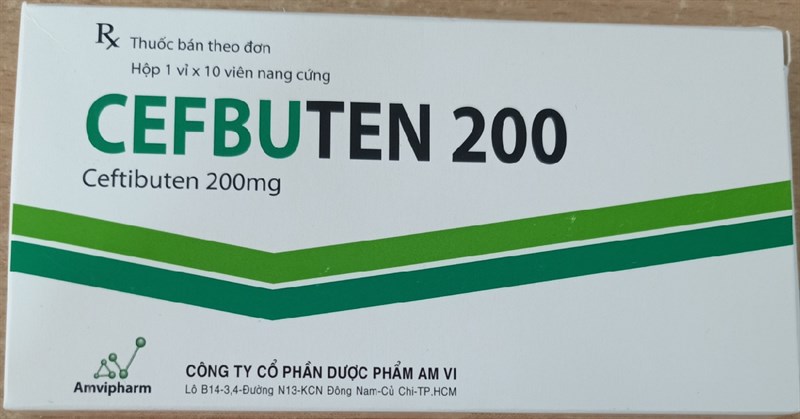 Cefbuten 200 (Ceftibuten 200mg) (H*1vỉ*10viên) - Amvipharrma