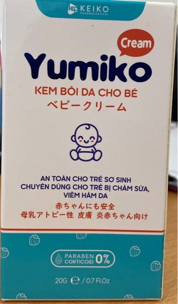 Kem bôi da cho bé Yumiko Cream 20g (Trẻ bị tràm sữa, viêm hăm da) - SJK 2