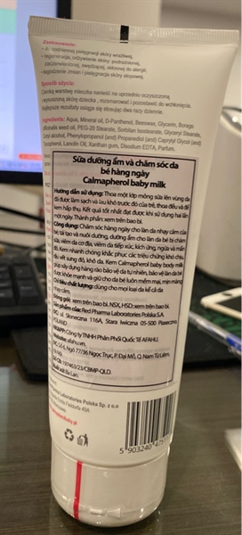 Calmapherol Baby milk 180g (Sữa dưỡng ẩm và chăm sóc da bé hằng ngày) - ba Lan 2