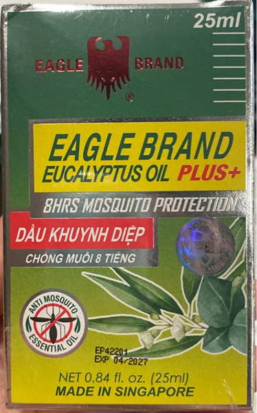 Dầu khuynh diệp Eagle Brand Eucalyptus Oil Plus+ (25ml) - Singapore