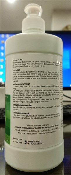 THA 1 Dung dịch vệ sinh tay sát khuẩn thường quy (Chai 1lit) - Tân Hương/VN 2