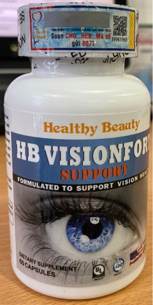 HB Vision fort (Lọ*60viên)(Tăng cường thị giác - từ 18 tuổi trở lên) - Mỹ 2