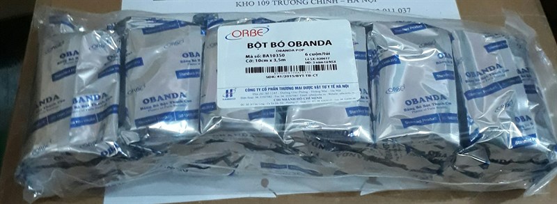 Bột bó OBANDA 10cm x 3,5m (K*12Túi*6cuộn) - VTYT Hà Nội