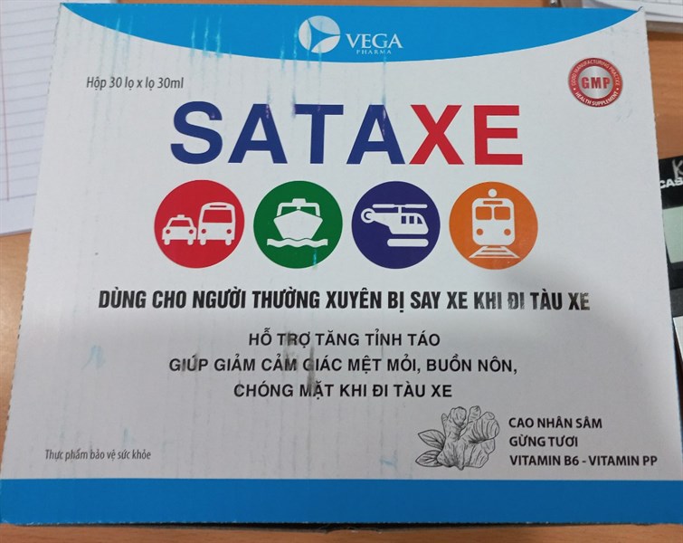 Nước chống say tàu xe Sataxe (Hộp*30lọ*30ml) - Hàn Quốc
