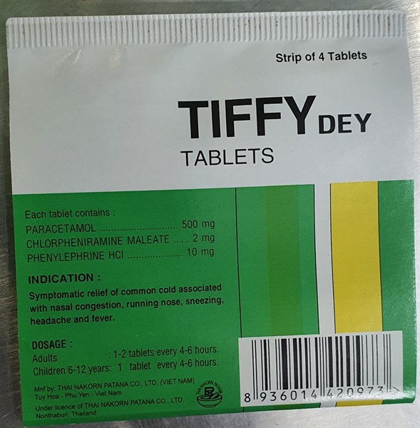 Tiffy Dey (K*60Hộp 25vỉ x 4viên) - Thai Nakorn VN 2