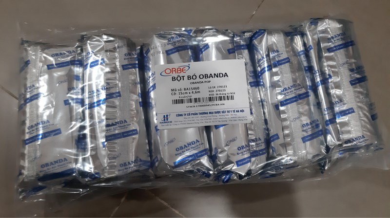 Bột bó OBANDA 15cm x 4,6m (K*12Túi*6cuộn) - VTYT Hà Nội