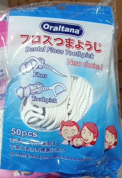 Tăm chỉ nha khoa Oraltana các loại hương (Túi 50cái) - Tân á
