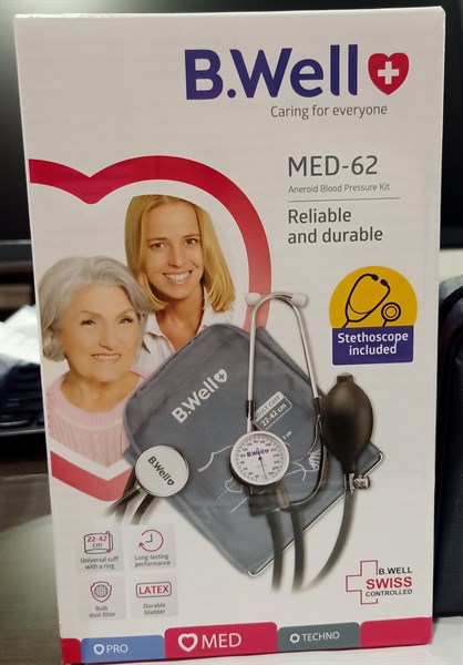 Dụng cụ đo huyết áp cơ có tai nghe B.Well (Model: MED-62) - Thụy sỹ